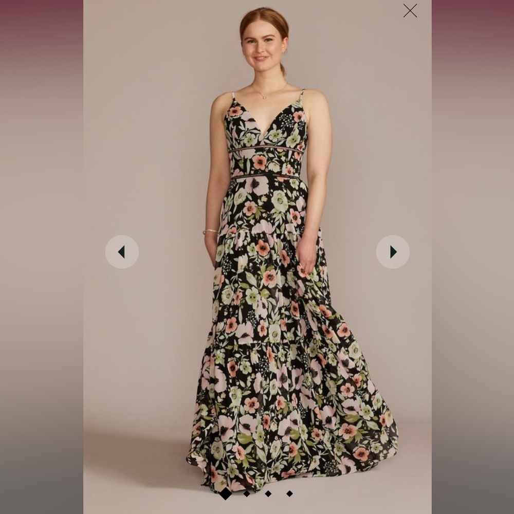 Flower print maxi dress NWOT size 16
